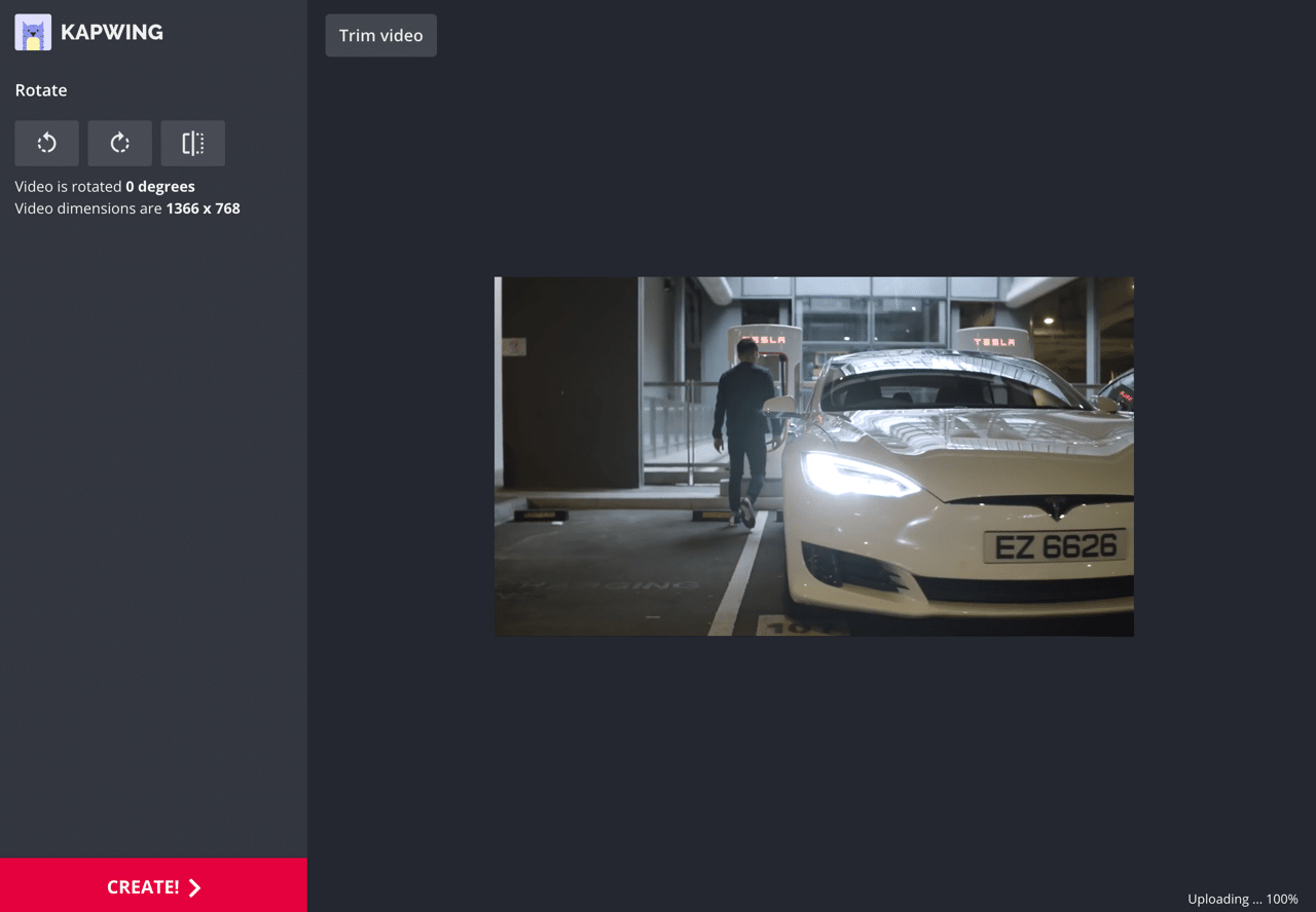 Kapwing Rotate Video