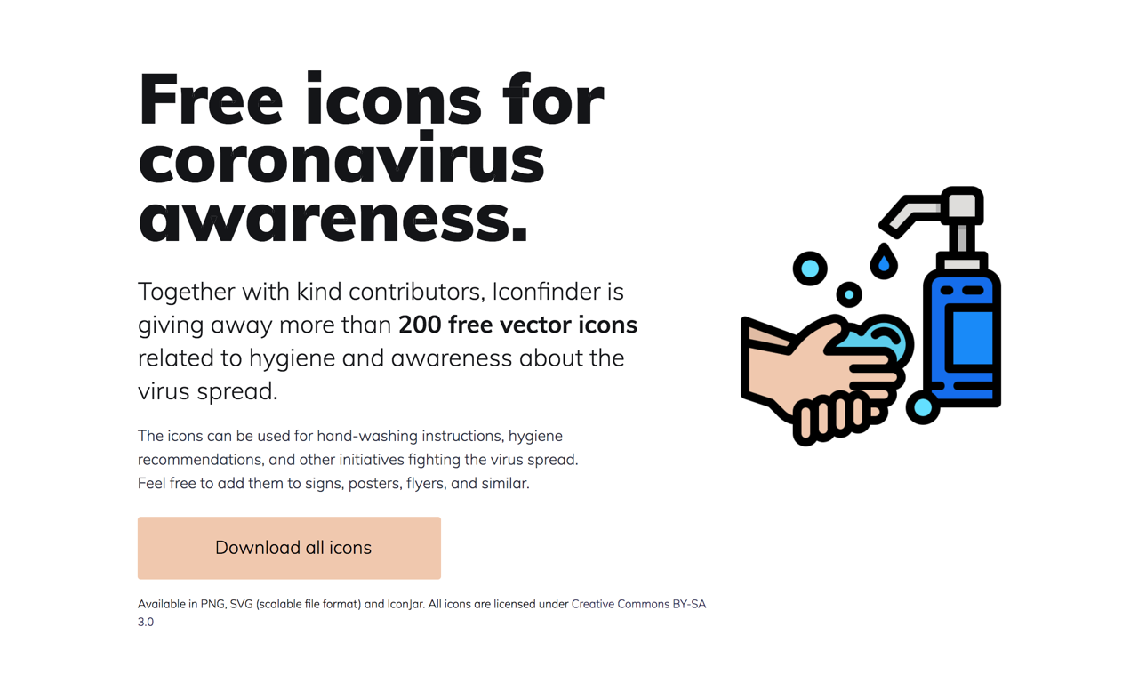 Iconfinder 新型冠狀病毒免費圖示集