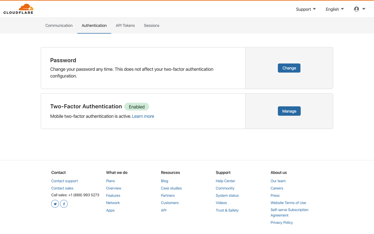 Cloudflare 現已支援 Security Key 驗證方式