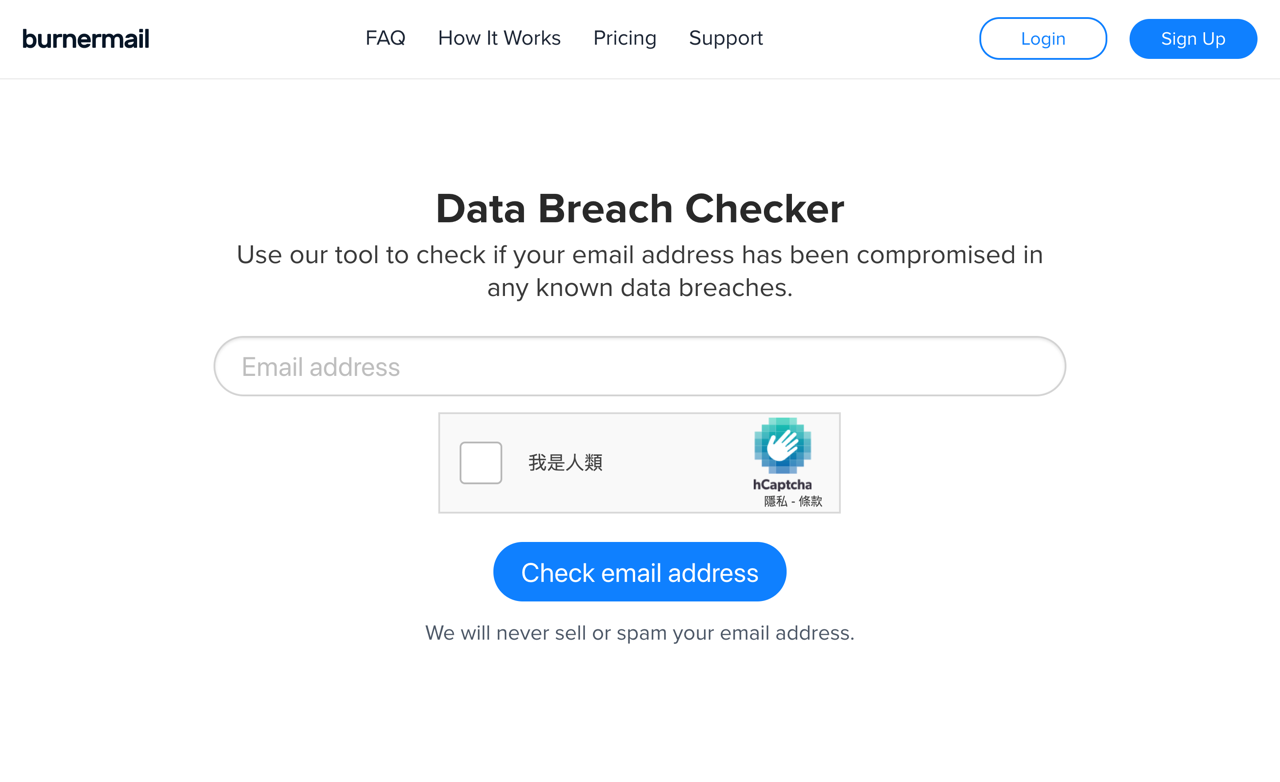 Burner Mail Data Breach Checker