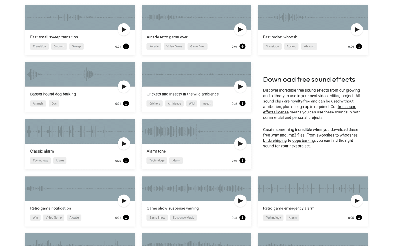 Mixkit Free Sound Effects