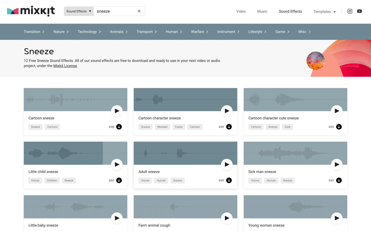 Mixkit Free Sound Effects