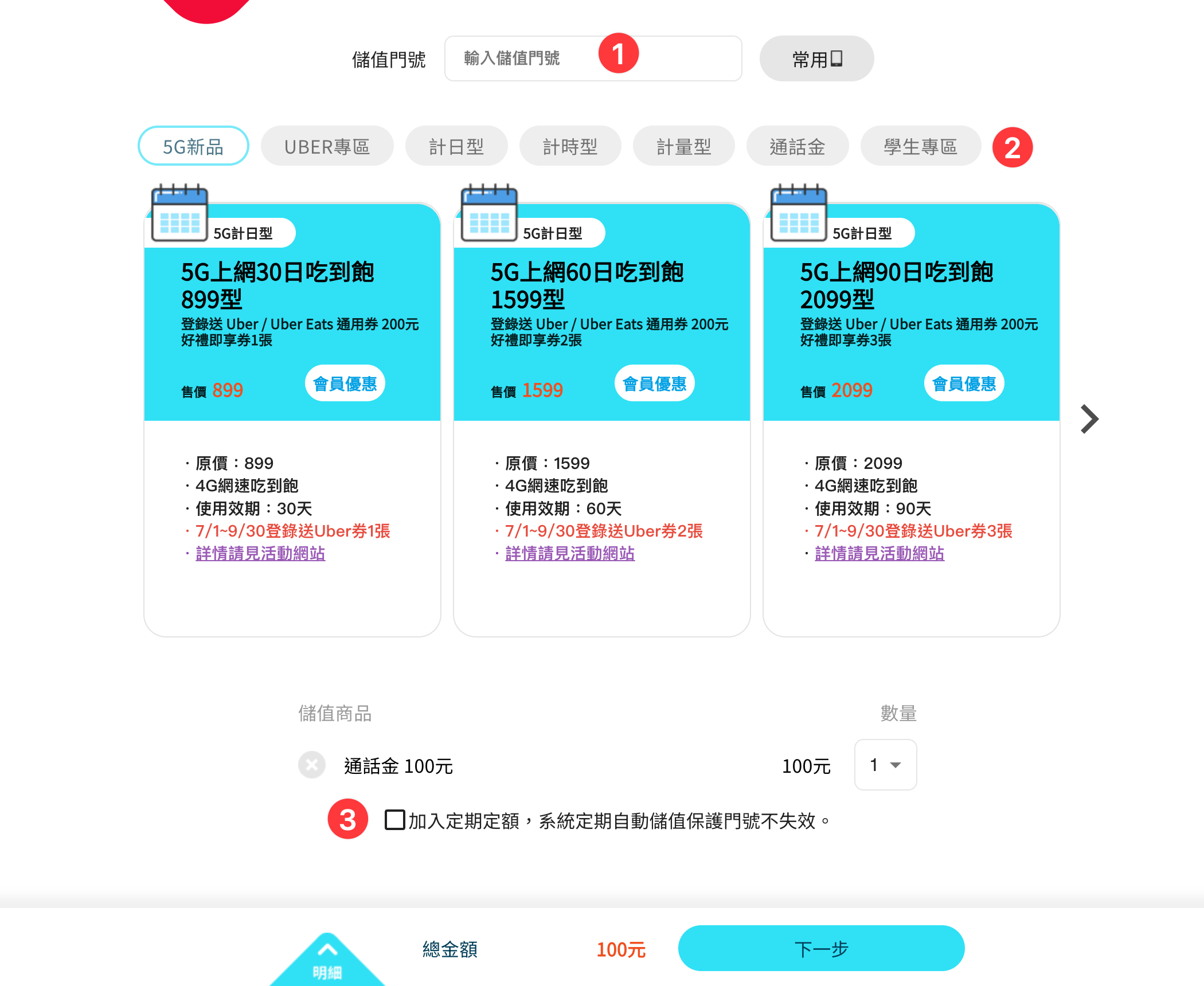 中華電信預付卡「如意卡」線上申辦、線上儲值與定期定額教學