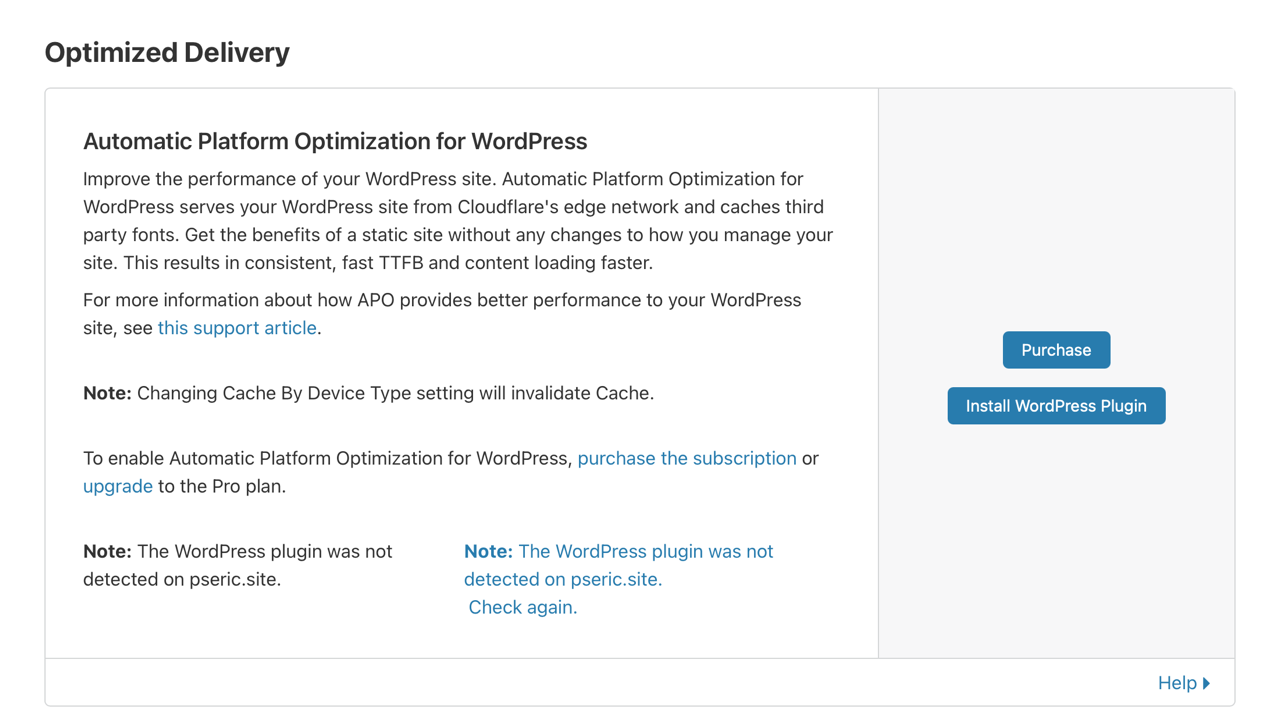 Automatic Platform Optimization (APO) for WordPress