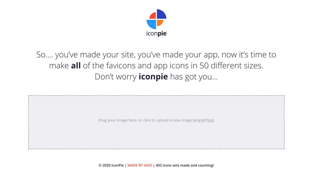 Iconpie 上傳圖片自動產生各種網頁及應用程式專用的圖示尺寸
