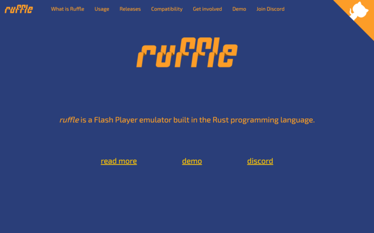 Ruffle 免費 Flash Player 替代軟體，讓瀏覽器繼續支援