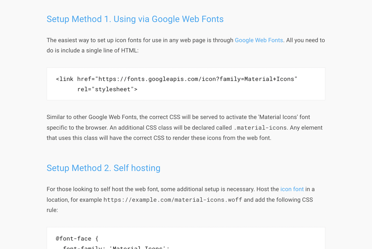 Google Fonts Material Icons