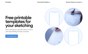 Printables 可列印免費手機模型草稿紙，以更清晰的思路開發應用程式