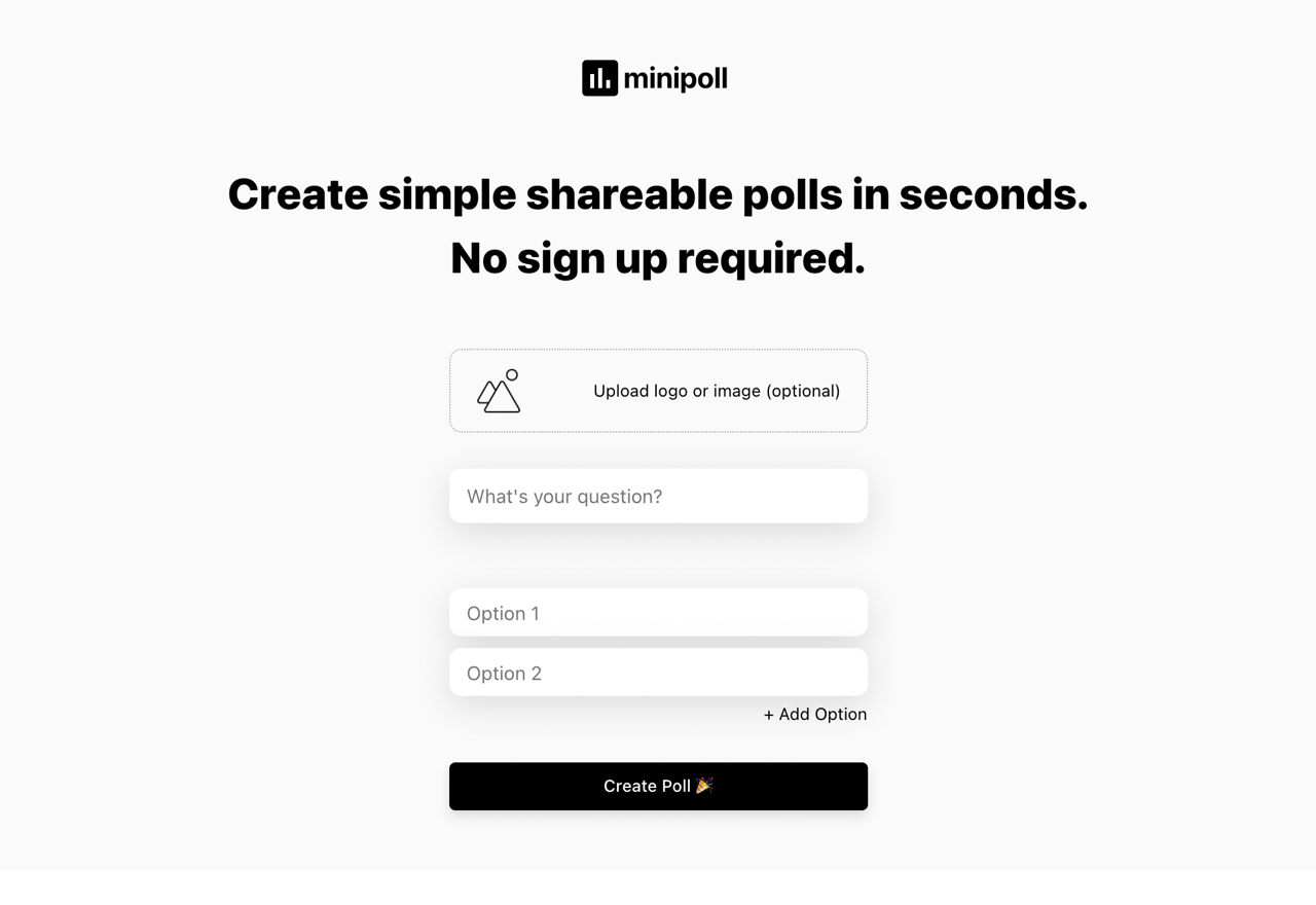 Minipoll 免註冊！彈指建立超簡易線上投票含統計頁面