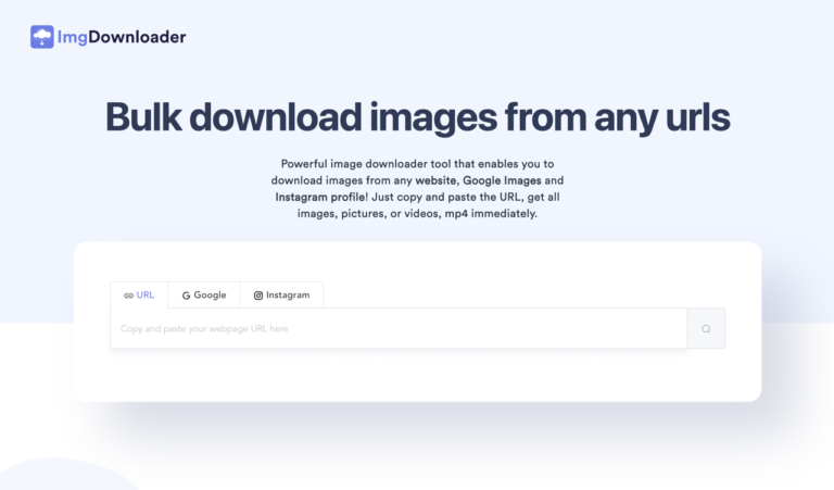 ImgDownloader 貼上網址批次下載圖片影片，支援 Google 搜尋和 IG 貼文