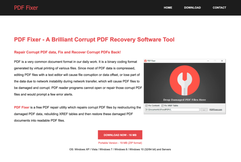 PDF Fixer 免費 PDF 修復工具，可重建損毀無法被閱讀器開啟的文件