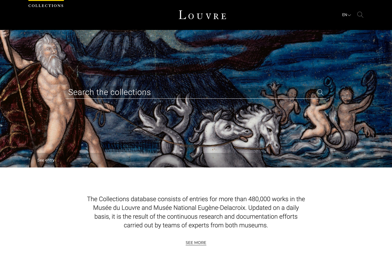 法國羅浮宮資料庫提供 48 萬張收藏藝術品圖庫免費下載