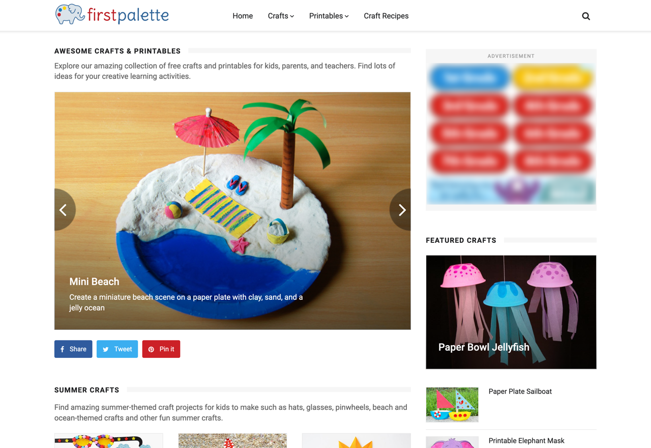 FirstPalette 讓家長小孩和老師探索搜尋免費勞作素材和可上色剪貼畫