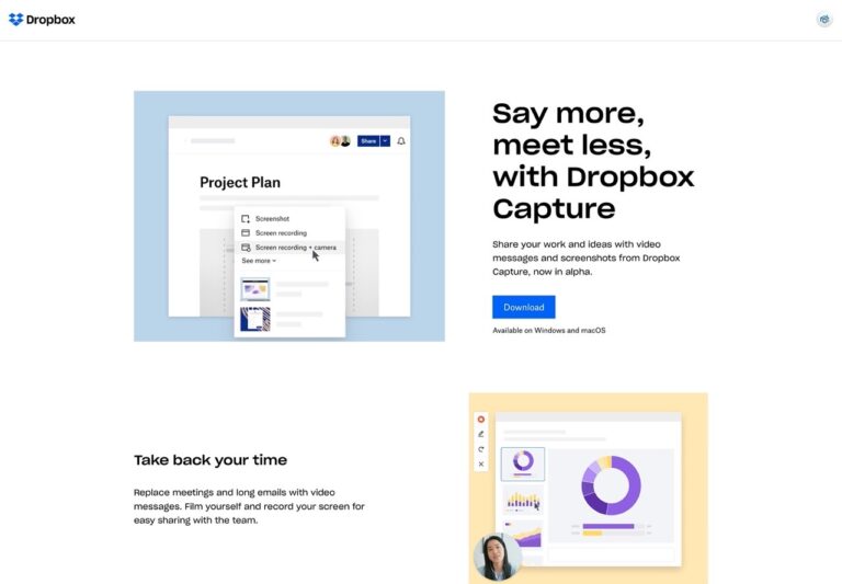 Dropbox Capture 免費螢幕擷取工具，可截圖錄影轉 GIF 同步產生分享網址