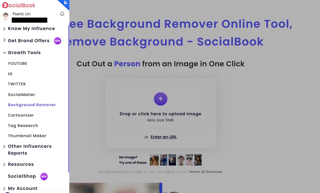 SocialBook Background Remover