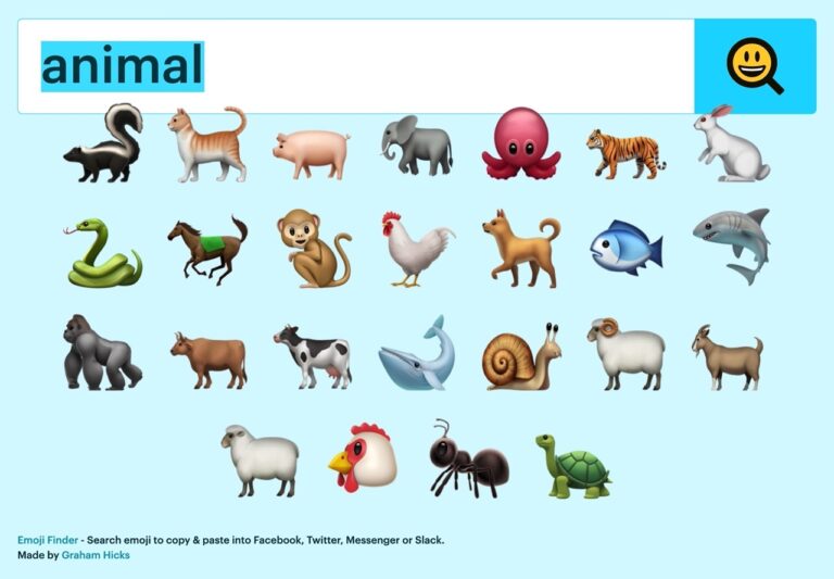 Emoji Finder 在電腦搜尋喜歡的 iOS 原生表情符號