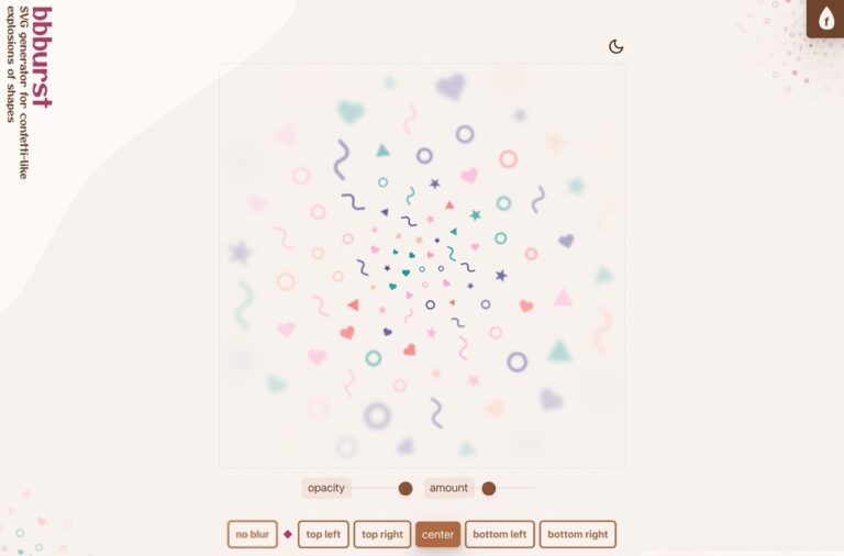 bbburst 線上產生五顏六色繽紛效果的 SVG 圖片