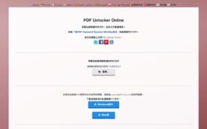 PDF Unlocker Online 破解 PDF 無法列印、複製內容限制免費工具
