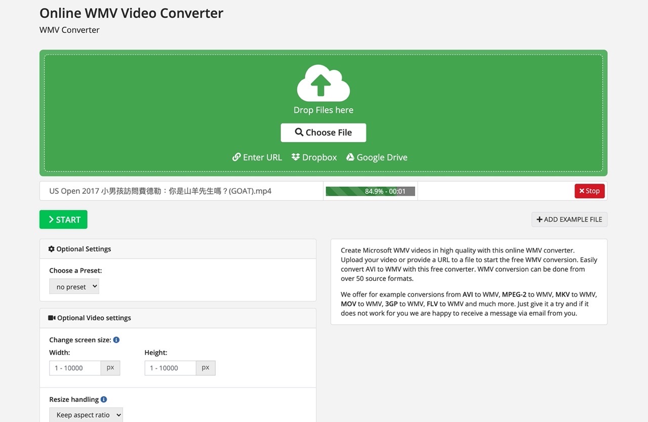 Online converter
