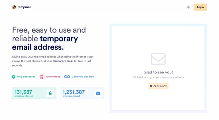 Temp Mail 免費易用的暫時信箱，隨機產生 Email 收信地址無使用限制
