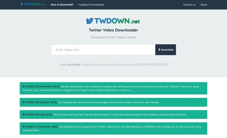 Twdown 線上 Twitter 影片下載器，保存為各種解析度大小也可轉 MP3