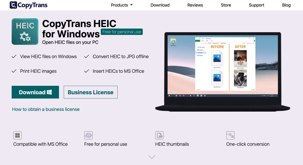 CopyTrans HEIC 讓 Windows 支援 HEIC 相片格式在檢視器預覽、轉檔