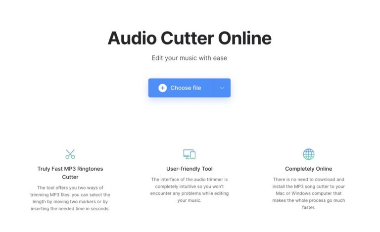 MP3 Cutter Online 線上音樂剪輯工具，以拖曳保留或刪除特定音訊段落