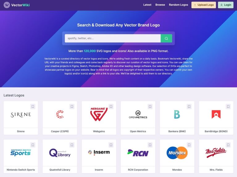 VectorWiki 超過 12 萬個品牌標誌 LOGO 向量圖免費下載 SVG、PNG