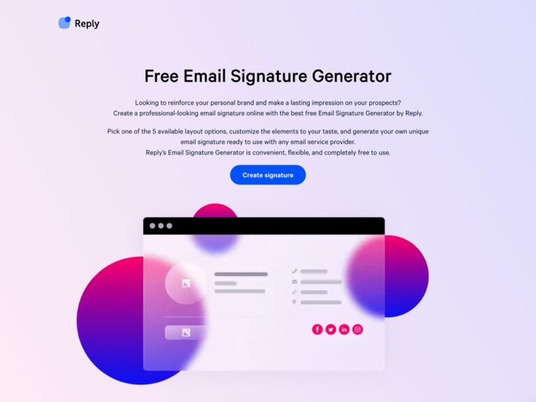 Email Signature Generator 免費、專業電子郵件簽名檔產生器