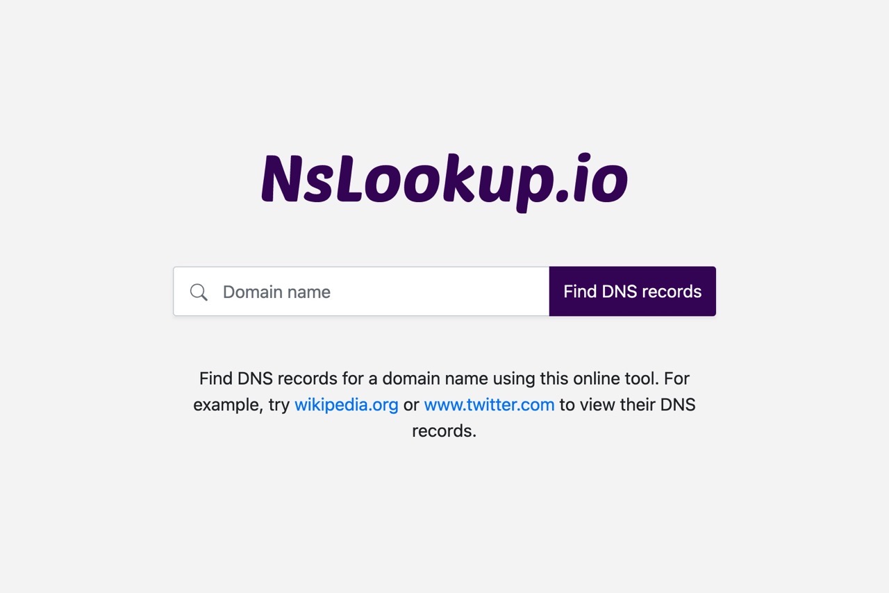 NsLookup.io 查詢網域名稱 DNS 紀錄，從不同伺服器取得回應結果