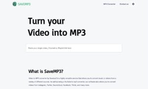 Savemp3：無廣告線上工具，輕鬆將 YouTube 和多平台影片轉換為 MP3