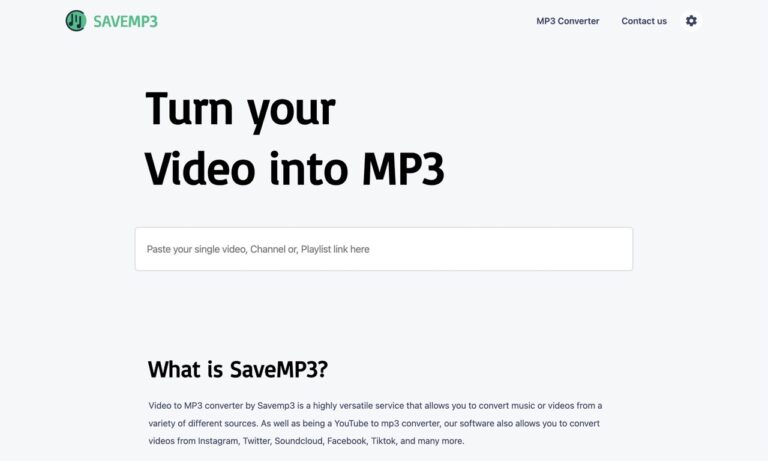 Savemp3：無廣告線上工具，輕鬆將 YouTube 和多平台影片轉換為 MP3