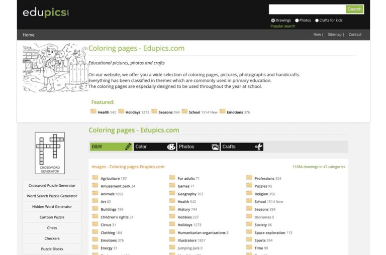 Edupics 超過 15000 張適合兒童的免費著色圖下載