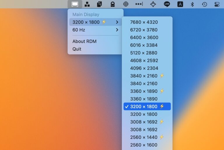 RDM 可快速調整、設定 Mac 顯示器解析度的免費工具