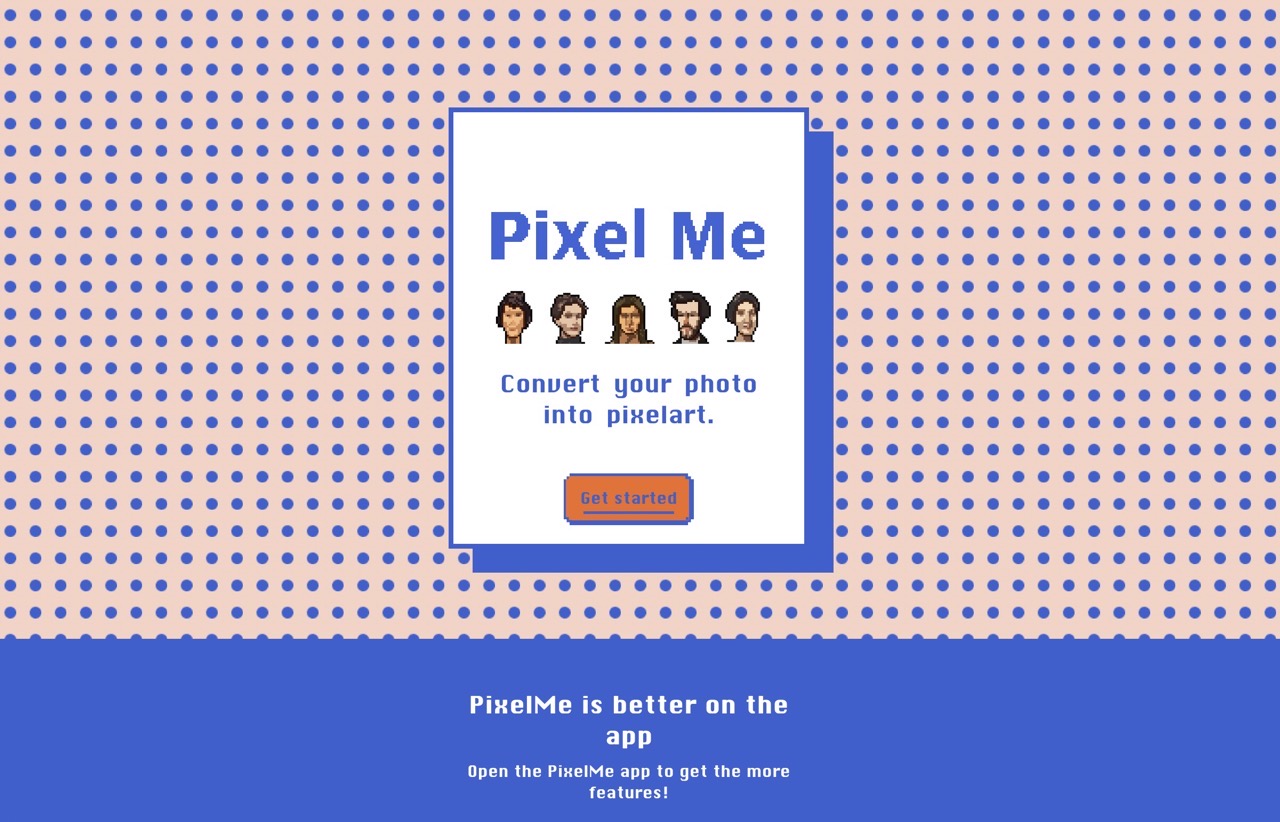 PixelMe 將相片轉為 8 位元像素圖，重現早期老遊戲風格