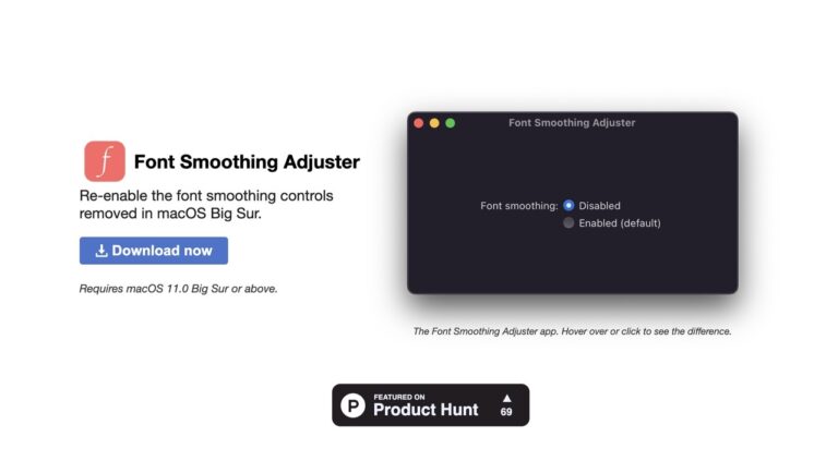 Font Smoothing Adjuster 開源程式可開啟 Mac 字體平滑設定選項