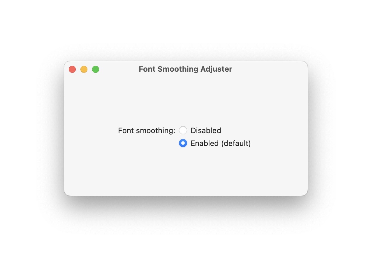 Font Smoothing Adjuster