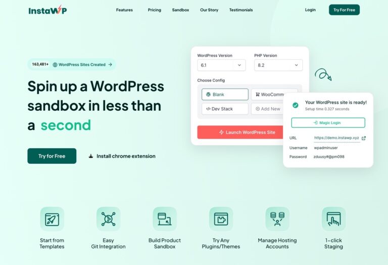 InstaWP 推出全新 wp.new 輸入網址快速建立 WordPress 測試環境