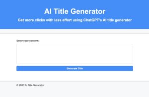 AI Title Generator 讓 ChatGPT 創造出吸引力十足的文章標題