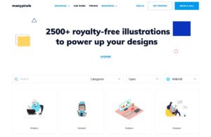 ManyPixels Gallery 超過 2500 個無版權、可自訂色彩免費插圖下載