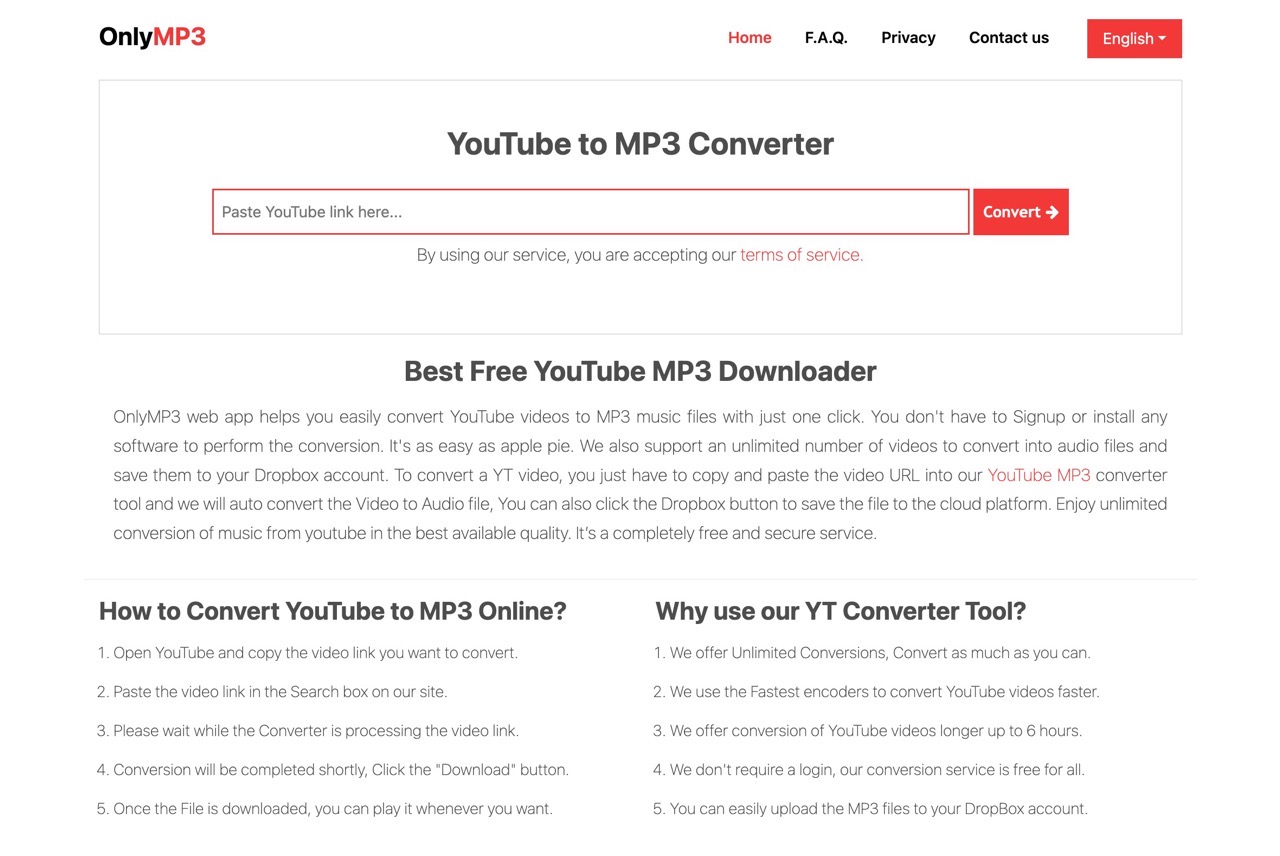 OnlyMP3：免費的一鍵 YouTube 轉 MP3 線上下載工具