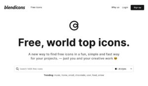 BlendIcons 超過 14 萬個可商用免費圖示搜尋，七種風格即時切換
