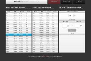 PXtoEM 線上轉換工具，快速將 PX 轉換成 EM 或百分比單位