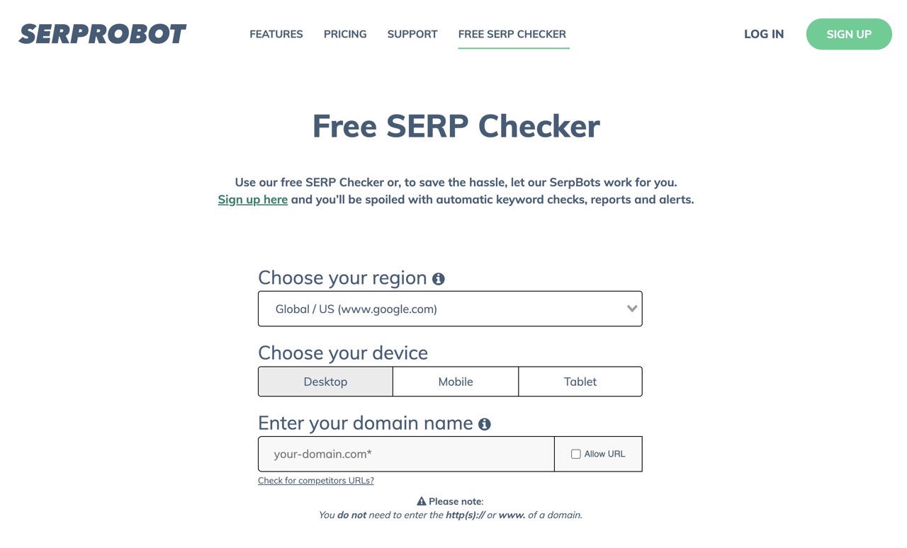 Free SERP Checker