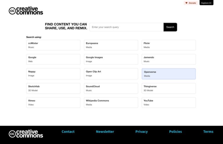 CC Search Portal：整合各大網站搜尋創用 CC 授權的免費素材