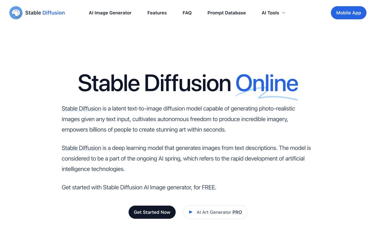Stable Diffusion Online 線上版