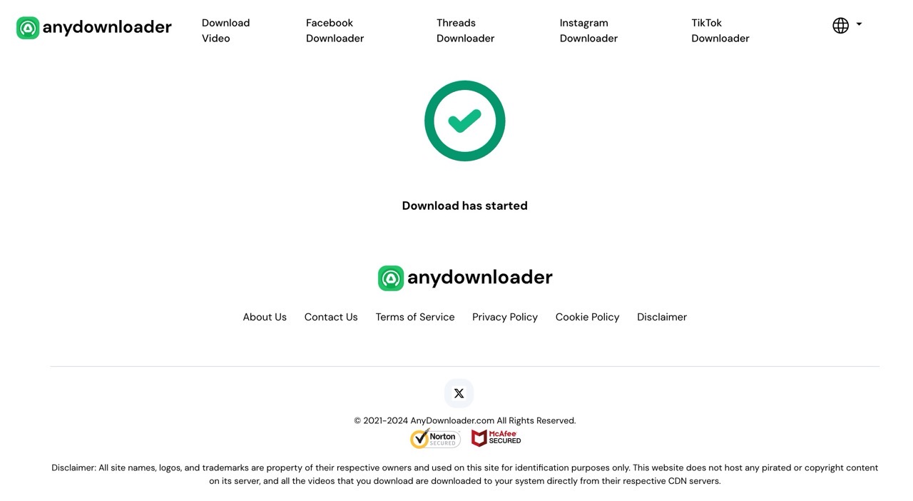 AnyDownloader 免費線上影片下載器，支援 Facebook、Threads、Tiktok 等超過 40 個平台