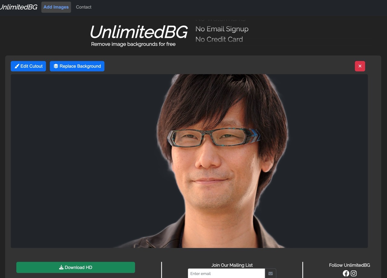 UnlimitedBG 以 AI 快速去除圖片背景，支援批次編輯、無檔案大小限制
