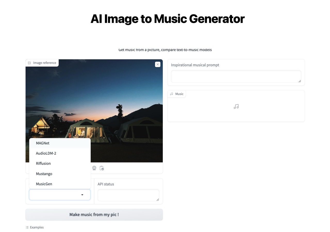 AI Image to Music Generator