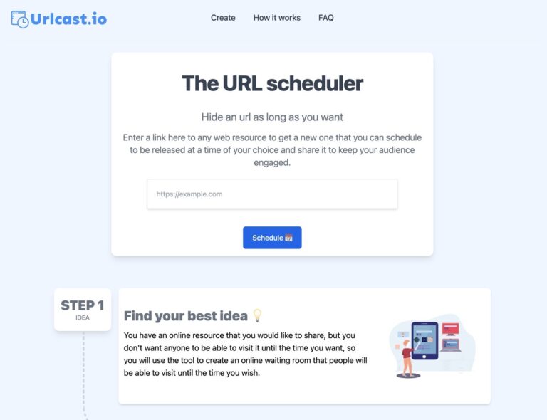URLcast.io：可隱藏目標網址、設定公開時間的獨特縮網址服務